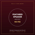 Featured Speaker Application
